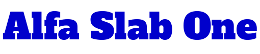 Alfa Slab One 字体
